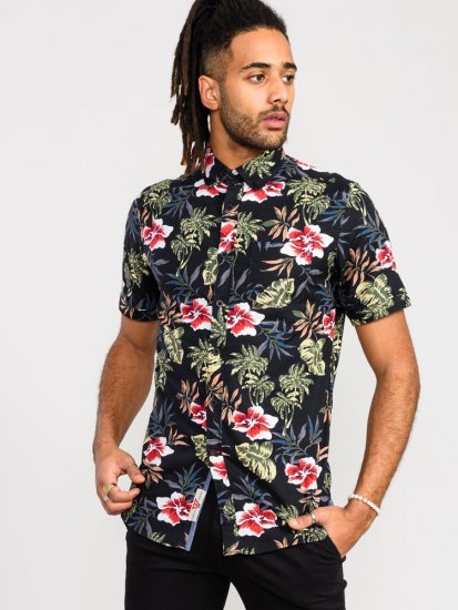 D555 Wilton Hawaiian Ao Print Short Sleeve Shirt - Košile - Košile 2XL-10XL