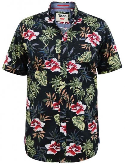D555 Wilton Hawaiian Ao Print Short Sleeve Shirt - Košile - Košile 2XL-10XL