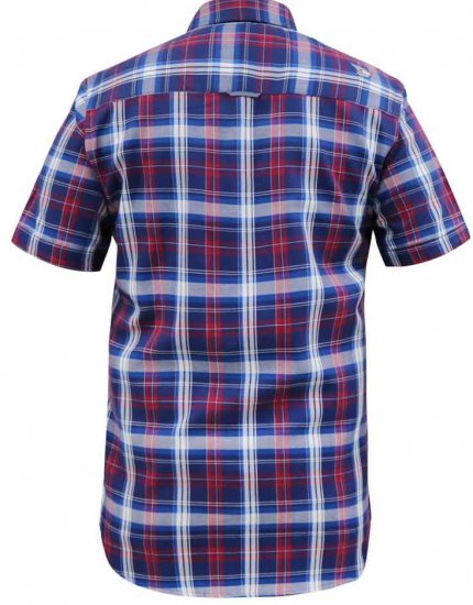 D555 Portland Check Button Down Collar S/S Shirt - Košile - Košile 2XL-10XL