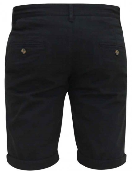 D555 Nelson Stretch Chino Shorts Black - Šortky - Šortky Nadměrné Velikosti W40-W60