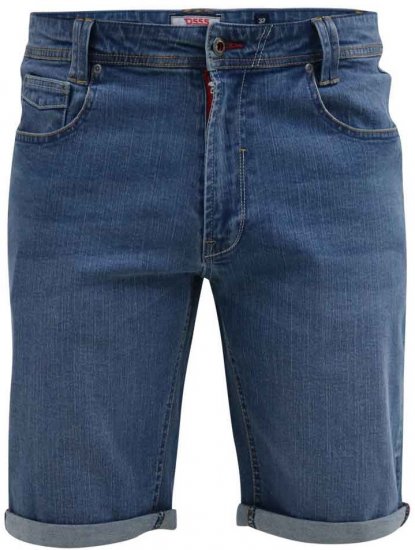 D555 Suffolk Blue Stretch Denim Shorts - Šortky - Šortky Nadměrné Velikosti W40-W60