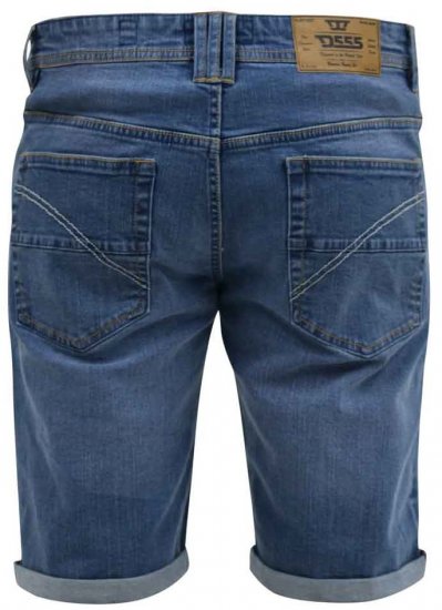 D555 Suffolk Blue Stretch Denim Shorts - Šortky - Šortky Nadměrné Velikosti W40-W60