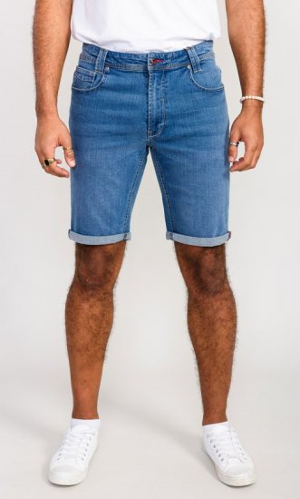 D555 Suffolk Blue Stretch Denim Shorts - Šortky - Šortky Nadměrné Velikosti W40-W60