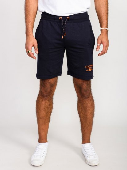 D555 Sutton Elasticated Waist Shorts With Embroidery Navy - Tepláky & kraťasy - Tepláky a Teplákové Kraťasy 2XL-12XL