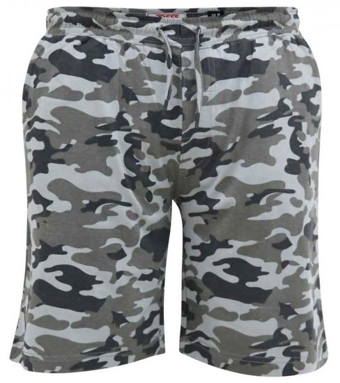 D555 Carlton Elasticated Waist Jersey Camo Shorts - Tepláky & kraťasy - Tepláky a Teplákové Kraťasy 2XL-12XL
