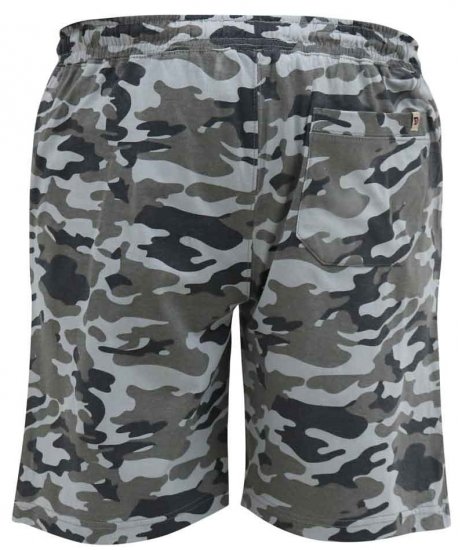 D555 Carlton Elasticated Waist Jersey Camo Shorts - Tepláky & kraťasy - Tepláky a Teplákové Kraťasy 2XL-12XL