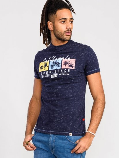 D555 Thorndon California Long Beach Printed T-Shirt - Trička - Trička nadměrné velikosti - 2XL-14XL