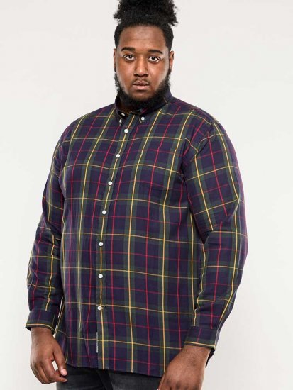 D555 Gladstone Check Button Down Collar Shirt - Košile - Košile 2XL-10XL