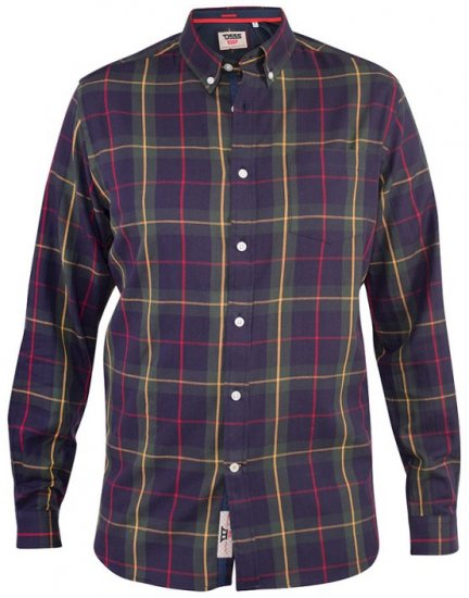 D555 Gladstone Check Button Down Collar Shirt - Košile - Košile 2XL-10XL