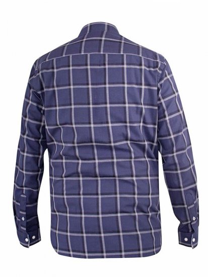 D555 Townsville Check Button Down Collar Shirt Navy - Košile - Košile 2XL-10XL