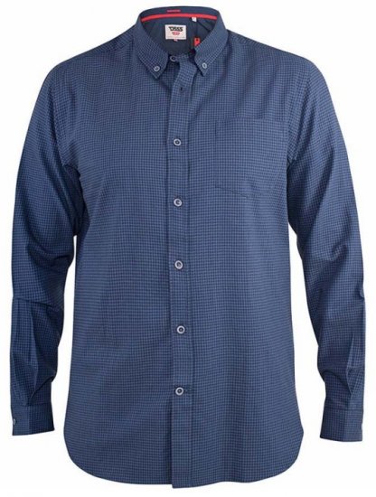 D555 Melbourne Gingham Check Long Sleeve Button Down Shirt - Košile - Košile 2XL-10XL