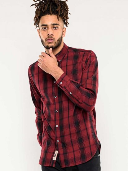 D555 Benalla Check Long Sleeve Button Down Shirt - Košile - Košile 2XL-10XL