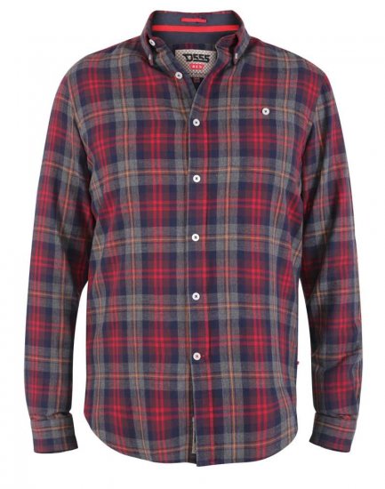 D555 Abbot LS Flannel Shirt - Košile - Košile 2XL-10XL