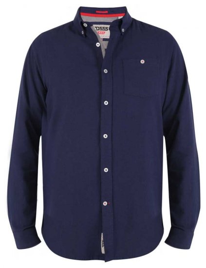D555 Sennon LS Linen Mix Shirt - Košile - Košile 2XL-10XL