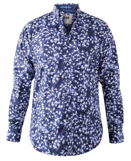 D555 Harrow AOP Shirt Blue - Košile - Košile 2XL-10XL