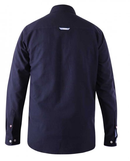 D555 Colchester LS shirt Navy - Košile - Košile 2XL-10XL