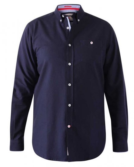D555 Colchester LS shirt Navy - Košile - Košile 2XL-10XL