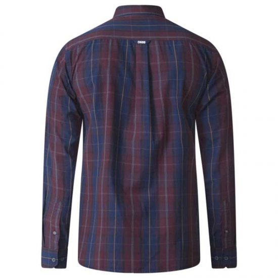 D555 Grady Long Sleeve Check Shirt - Košile - Košile 2XL-10XL