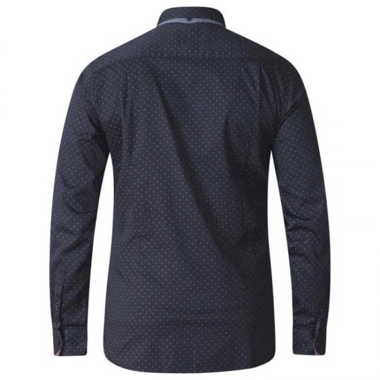 D555 Jahine Long Sleeve Printed Shirt Black - Košile - Košile 2XL-10XL