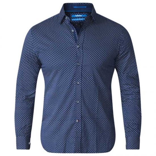 D555 Lavar Long Sleeve Diamond Printed Shirt - Košile - Košile 2XL-10XL