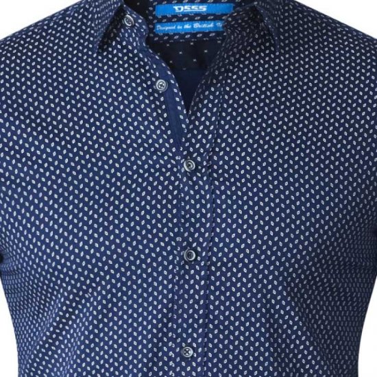 D555 Lavar Long Sleeve Diamond Printed Shirt - Košile - Košile 2XL-10XL