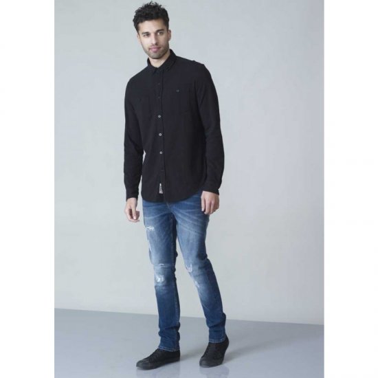 D555 Donnie Long Sleeve Jersey Shirt Black - Košile - Košile 2XL-10XL