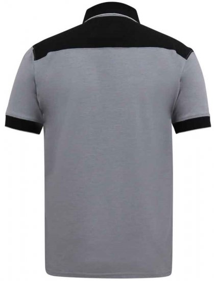 D555 Prinstead Pique Polo Shirt Grey - Polokošile - Polokošile 2XL-8XL - Trička s límečkem 2XL-8XL