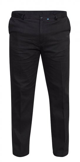 D555 Bruno Stretch Chino pants with Extenda Waist Black - Džíny & kalhoty - Džíny a Kalhoty - W40-W70