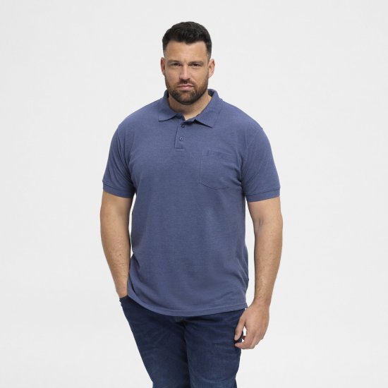 North Latitude Polo Blue Melange - Polokošile - Polokošile 2XL-8XL - Trička s límečkem 2XL-8XL