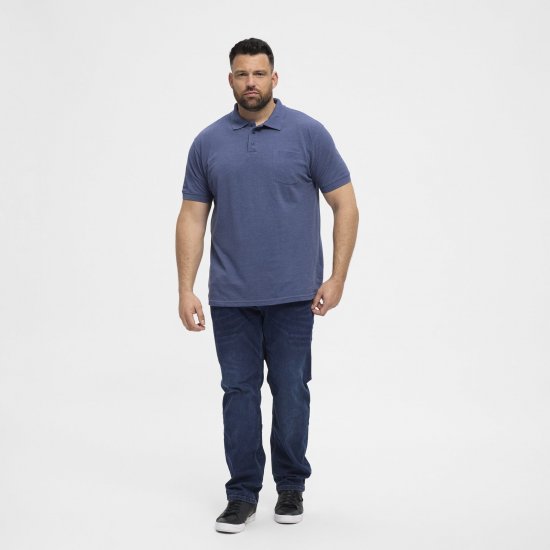 North Latitude Polo Blue Melange - Polokošile - Polokošile 2XL-8XL - Trička s límečkem 2XL-8XL