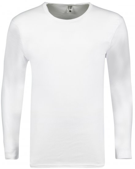 Adamo Royal Fine Ribbed Long sleeve Under-T-shirt White - Spodní prádlo - Spodní Prádlo Nadměrné Velikosti 2XL-8XL