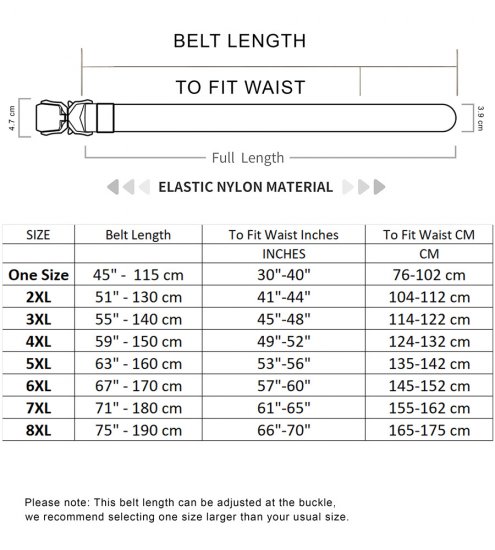 D555 Dale Tactical Stretch Webbing Belt with Heavy Duty Quick Release Buckle Black - Pásky - Pásky W40-W70/2XL-8XL