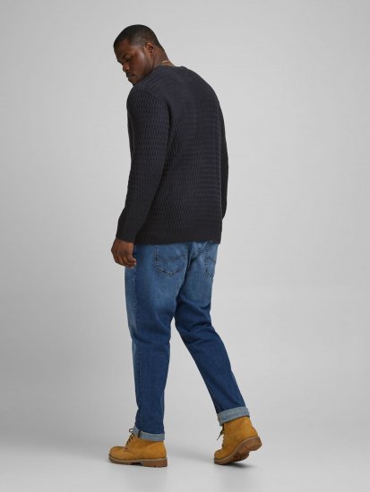 Jack & Jones JCOBRANDON Knit Black - Mikiny & mikiny s kapucí - Mikiny & Mikiny s kapucí 2XL-12XL