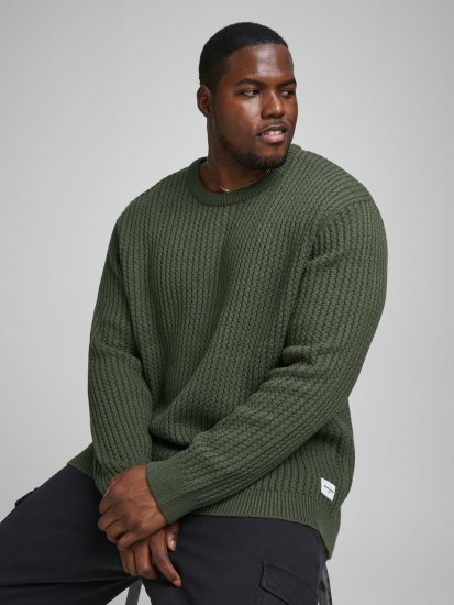 Jack & Jones JCOBRANDON Knit Forest - Mikiny & mikiny s kapucí - Mikiny & Mikiny s kapucí 2XL-12XL