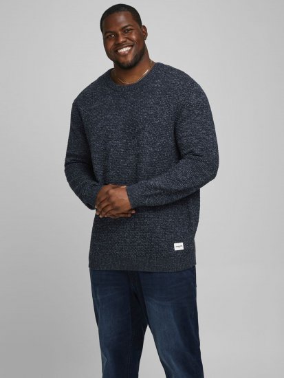 Jack & Jones JCOBRANDON Knit Navy Blazer - Mikiny & mikiny s kapucí - Mikiny & Mikiny s kapucí 2XL-12XL