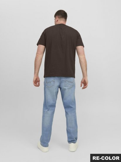 Jack & Jones STAR T-shirt Brown - Trička - Trička nadměrné velikosti - 2XL-14XL