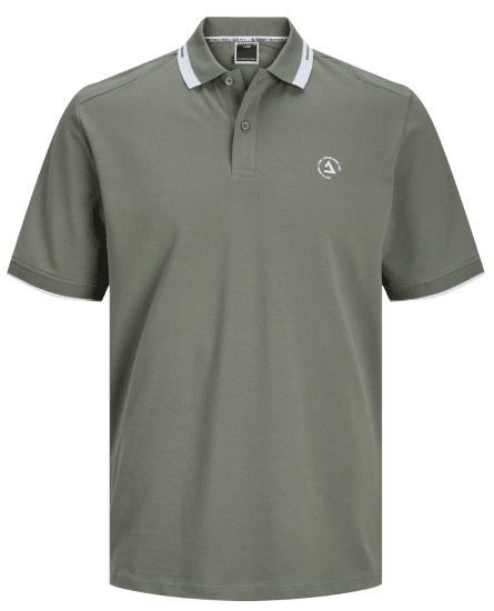 Jack & Jones JCOHASS LOGO Polo Agave Green - Polokošile - Polokošile 2XL-8XL - Trička s límečkem 2XL-8XL
