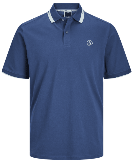 Jack & Jones JCOHASS LOGO Polo Ensign Blue - Polokošile - Polokošile 2XL-8XL - Trička s límečkem 2XL-8XL