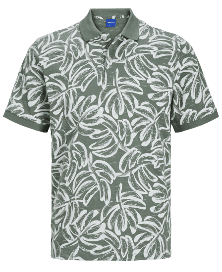 Jack & Jones JORLAFAYETTE AOP Polo Laurel Wreath - Polokošile - Polokošile 2XL-8XL - Trička s límečkem 2XL-8XL