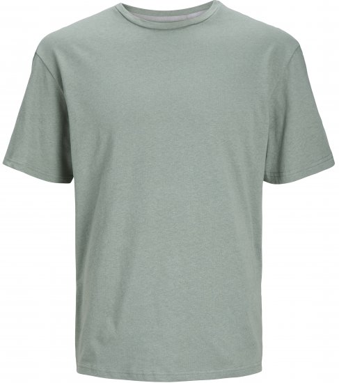 Jack & Jones JPRCC SOFT Linen Blend T-Shirt Lily Pad - Trička - Trička nadměrné velikosti - 2XL-14XL