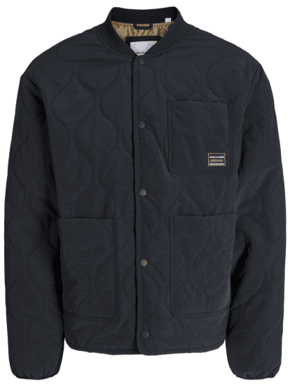 Jack & Jones Hero Liner Quilted Jacket Black - Bundy - Bundy Nadměrné Velikosti - 2XL-8XL