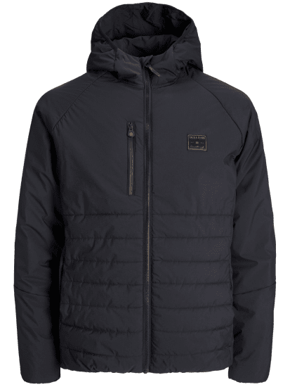 Jack & Jones Finn Hybrid Jacket Black - Bundy - Bundy Nadměrné Velikosti - 2XL-8XL