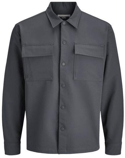 Jack & Jones Point Commute Long Sleeve Shirt Black Oyster - Košile - Košile 2XL-10XL
