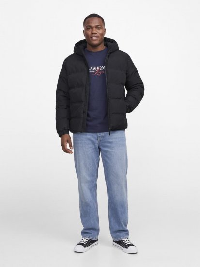 Jack & Jones Sage Prošívaná bunda Černá - Bundy - Bundy Nadměrné Velikosti - 2XL-8XL