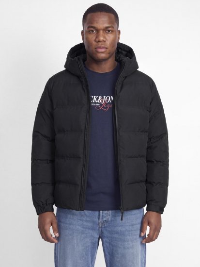 Jack & Jones Sage Prošívaná bunda Černá - Bundy - Bundy Nadměrné Velikosti - 2XL-8XL