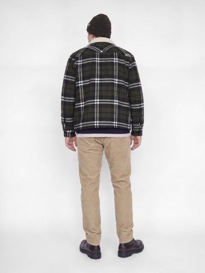 Jack & Jones Zac Teddy Košilová bunda Zelená - Bundy - Bundy Nadměrné Velikosti - 2XL-8XL