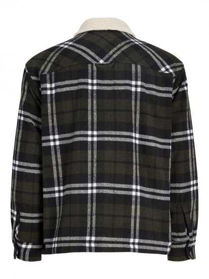Jack & Jones Zac Teddy Košilová bunda Zelená - Bundy - Bundy Nadměrné Velikosti - 2XL-8XL