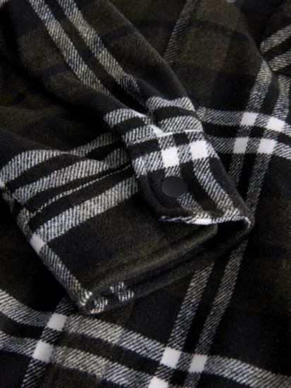 Jack & Jones Zac Teddy Košilová bunda Zelená - Bundy - Bundy Nadměrné Velikosti - 2XL-8XL