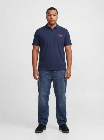 Jack & Jones Rush polokošile 2 ks černá/námořnická modrá - Polokošile - Polokošile 2XL-8XL - Trička s límečkem 2XL-8XL