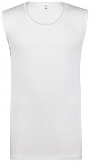 Adamo Royal Fine Ribbed Sleeveless Under-T-shirt White - Spodní prádlo - Spodní Prádlo Nadměrné Velikosti 2XL-8XL